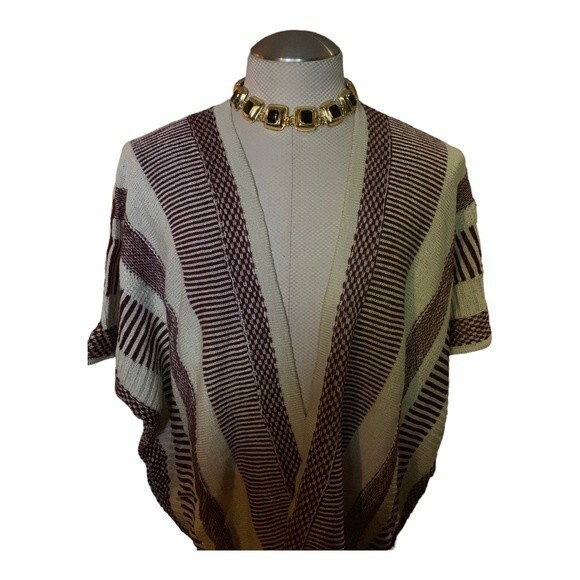 HIPPYSSIDY Women's Multi Color Open Front Oversized Sweater Small/Medium - Picture 2 of 8